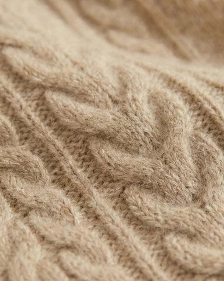 Le pull à col roulé Heritage Cable (320)