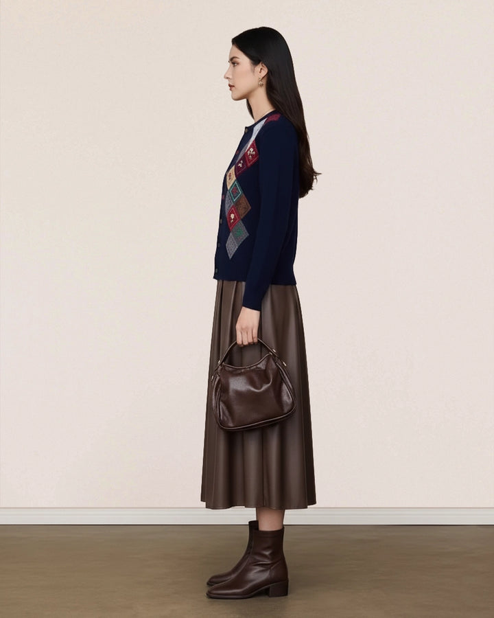 Der Vintage-Argyle-Cardigan (240 g)